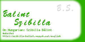 balint szibilla business card
